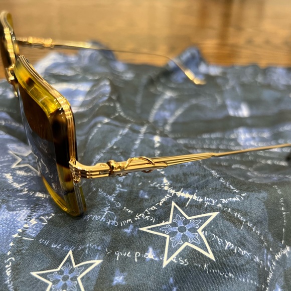 RARE Chrome hearts “blue job” gold plated sunglasses main image 4